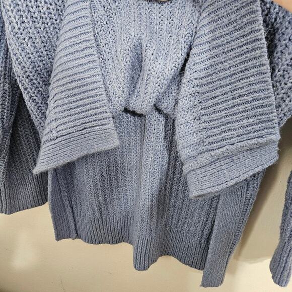 Aerie Oversized Chunky High Neck Blue Long Sweater. Size Small - Picture 6 of 8